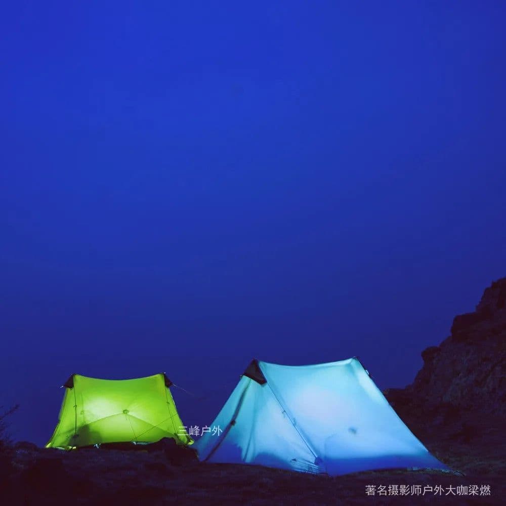 image-LanShan 2 3F UL GEAR 2 Person 1 Person Outdoor Ultralight Camping Tent 3 Season 4 Season Professional 15D Silnylon Rodless Tent