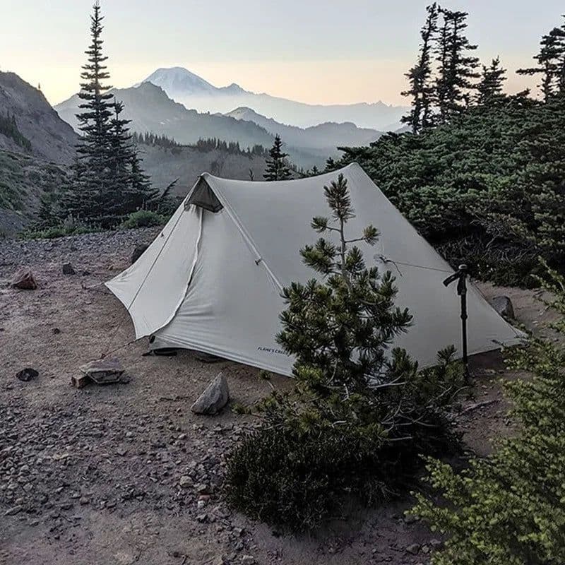 image-LanShan 2 3F UL GEAR 2 Person 1 Person Outdoor Ultralight Camping Tent 3 Season 4 Season Professional 15D Silnylon Rodless Tent