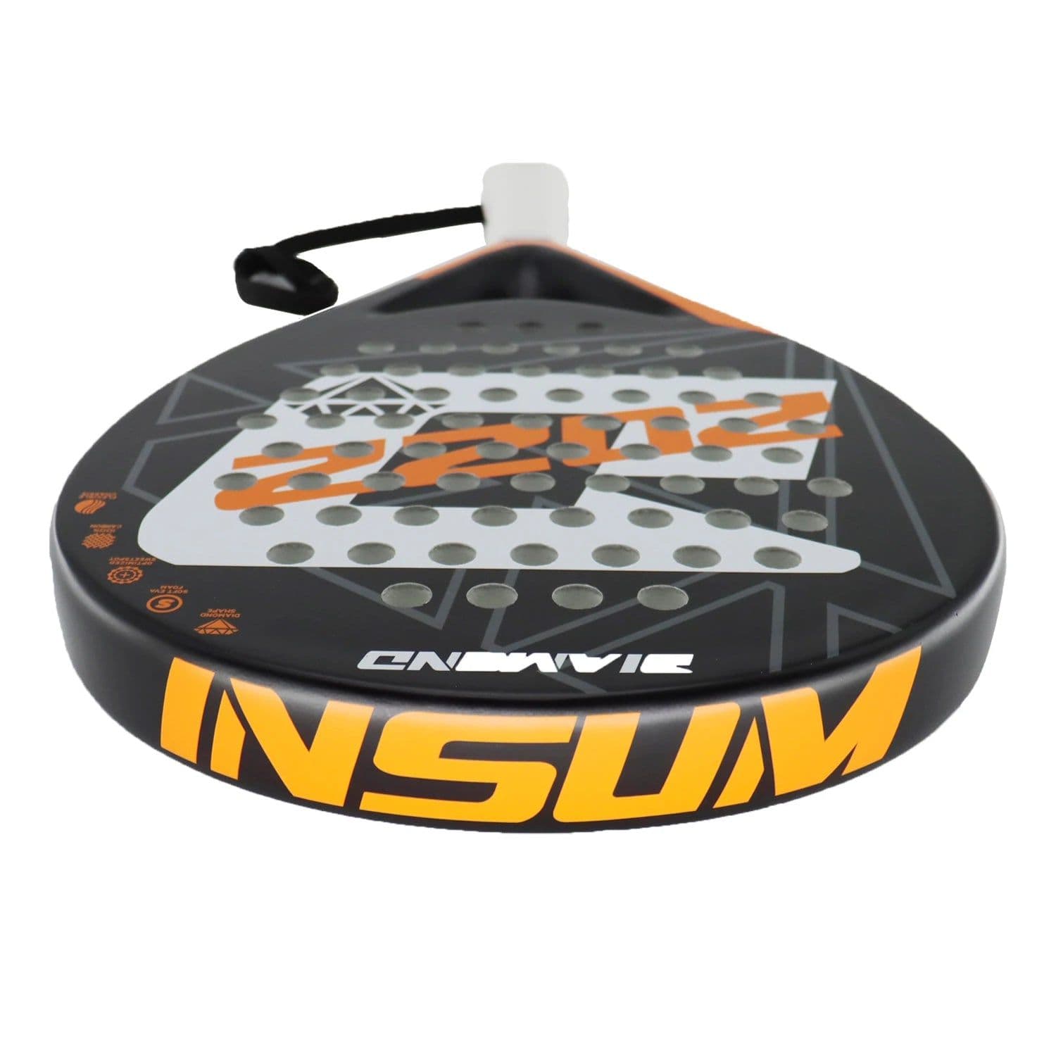 image-Padel Racket Full Carbon Fiber Surface High Balance with EVA SOFT Memory Padel Paddle shovel