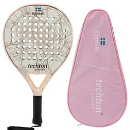 image-Padel Racket 3K/12K Carbon Fiber with Foam Core Round Shape 3D Hexgon with Cover Bag Performance Paddle