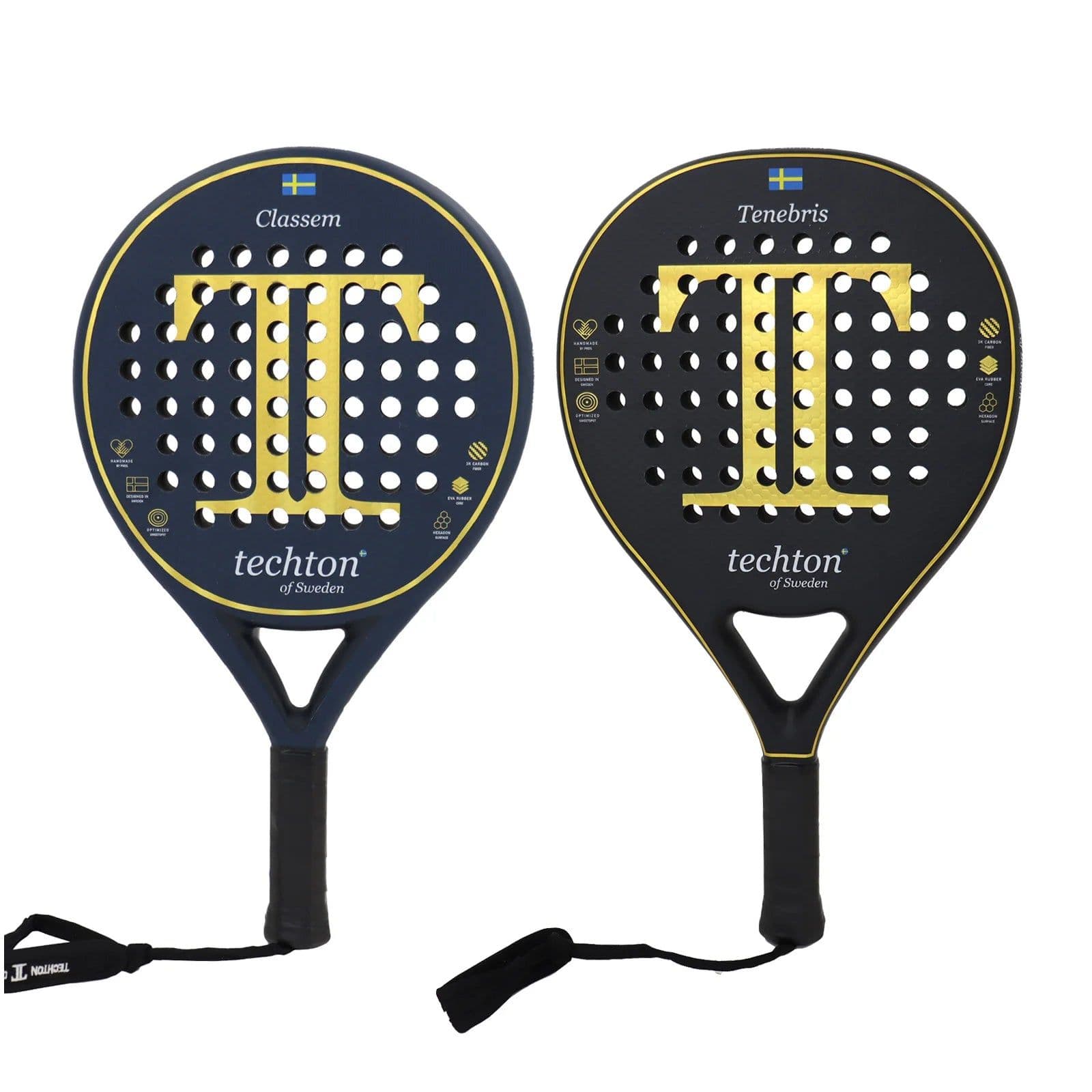 image-Padel Racket with Cover bag Optimized Sweetspot Sweden Map Series Full Carbon/3K/12K Surface EVA Core Handmade Tenis Para Hombre