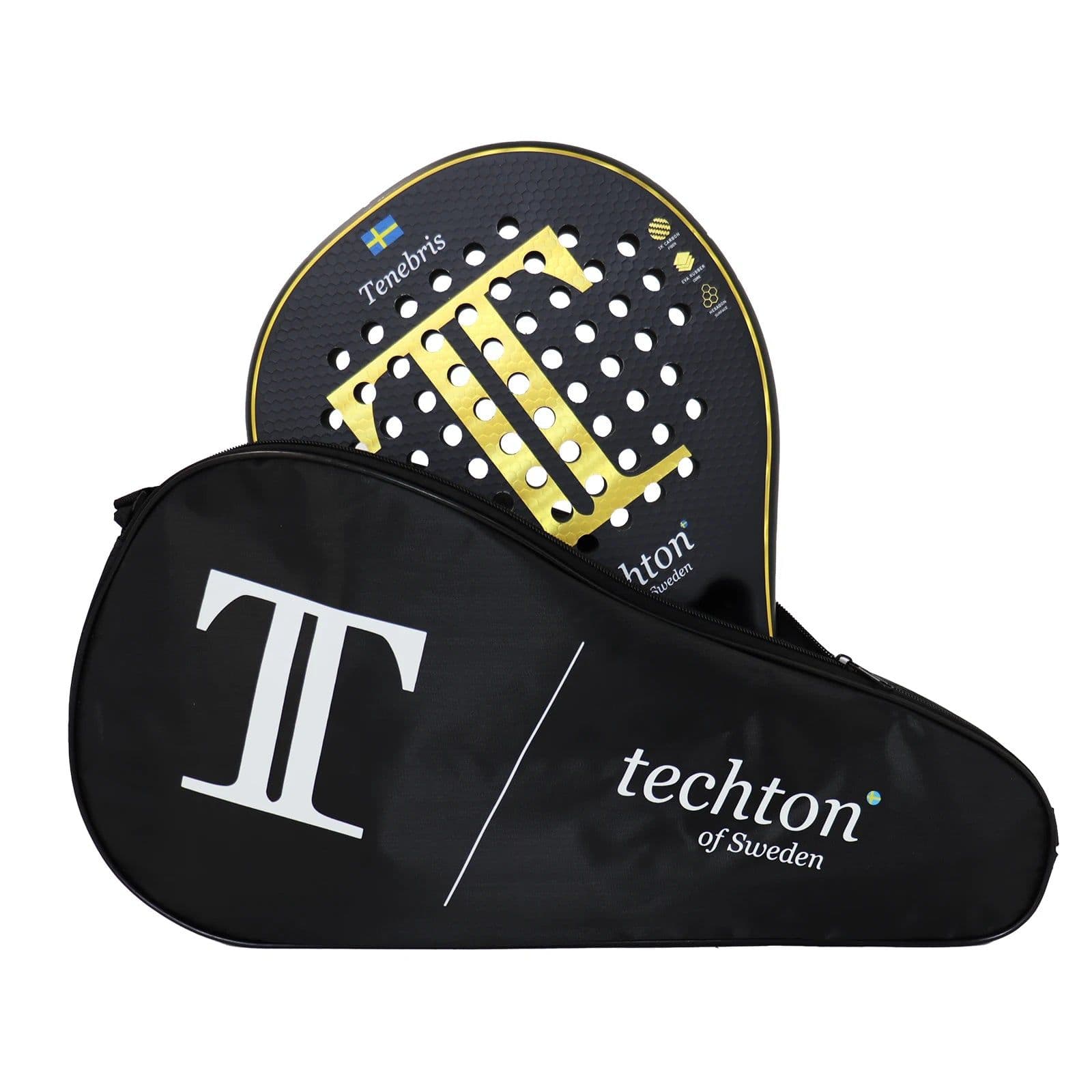 image-Padel Racket with Cover bag Optimized Sweetspot Sweden Map Series Full Carbon/3K/12K Surface EVA Core Handmade Tenis Para Hombre