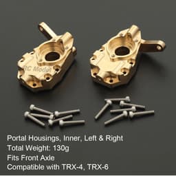 image-1/10 RC Crawler Heavy Duty Brass Counter Weight Set Portal Drive Axle Housing Bumper Mount for TRX4 TRX6 Upgrade Parts