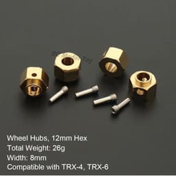 image-1/10 RC Crawler Heavy Duty Brass Counter Weight Set Portal Drive Axle Housing Bumper Mount for TRX4 TRX6 Upgrade Parts