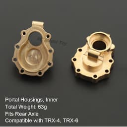 image-1/10 RC Crawler Heavy Duty Brass Counter Weight Set Portal Drive Axle Housing Bumper Mount for TRX4 TRX6 Upgrade Parts