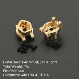 image-1/10 RC Crawler Heavy Duty Brass Counter Weight Set Portal Drive Axle Housing Bumper Mount for TRX4 TRX6 Upgrade Parts