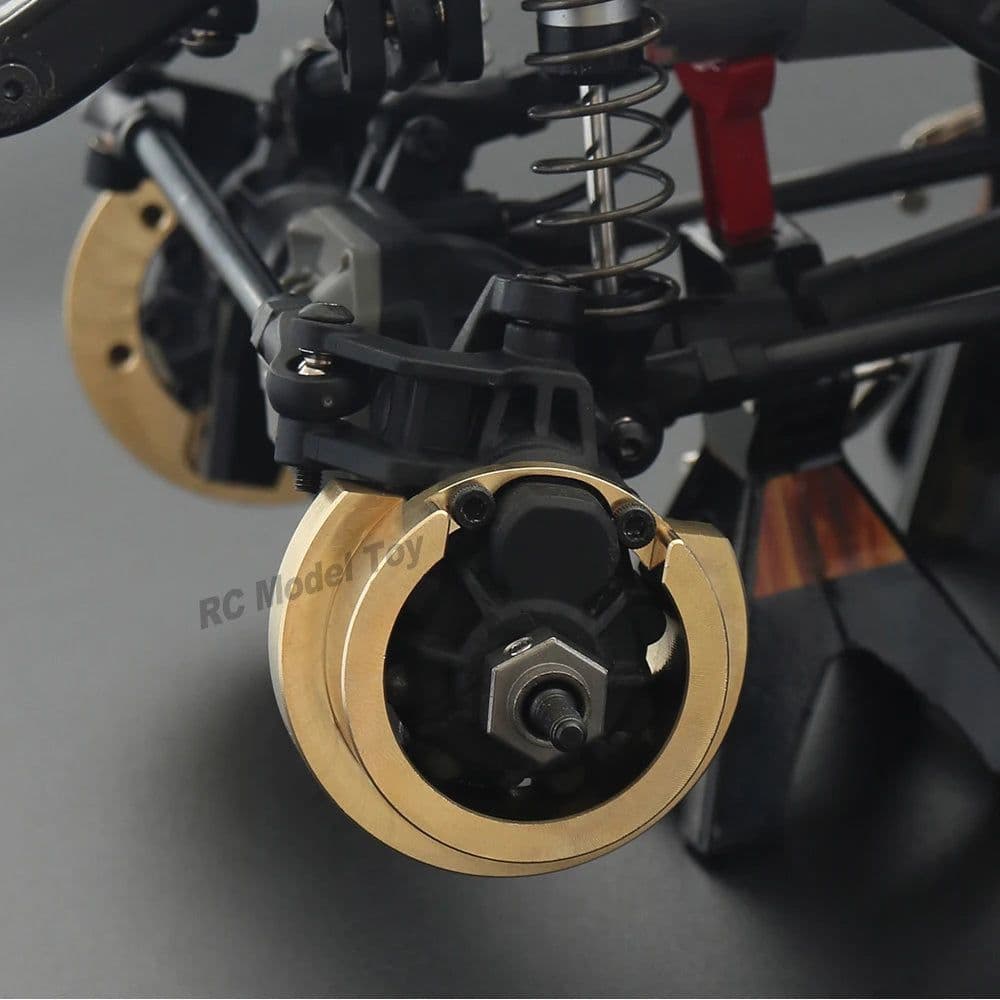 image-1/10 RC Crawler Heavy Duty Brass Counter Weight Set Portal Drive Axle Housing Bumper Mount for TRX4 TRX6 Upgrade Parts