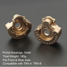 image-1/10 RC Crawler Heavy Duty Brass Counter Weight Set Portal Drive Axle Housing Bumper Mount for TRX4 TRX6 Upgrade Parts