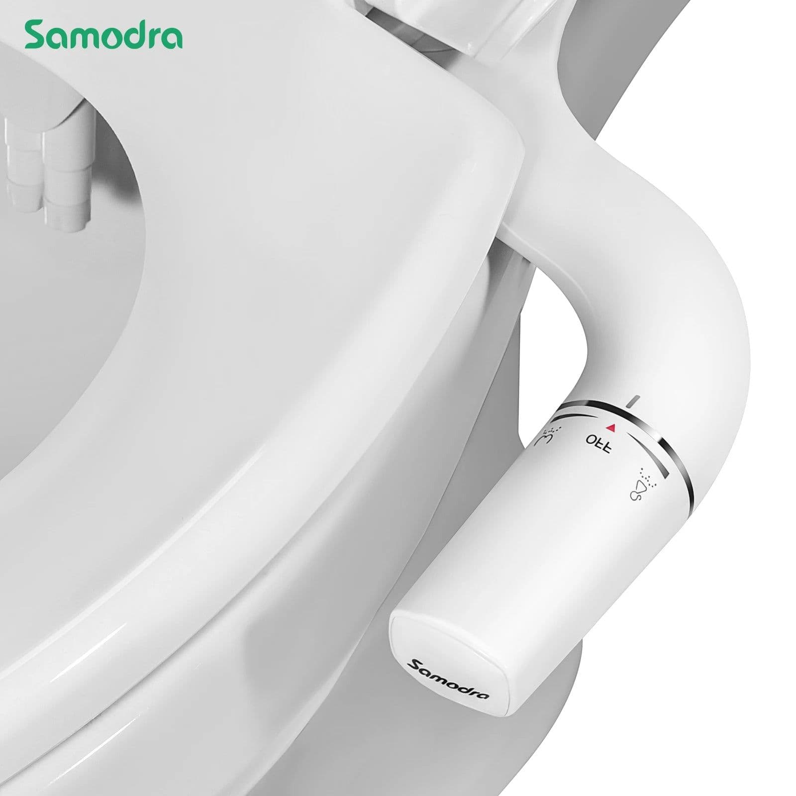 image-SAMODRA Right/Left Hand Toitet Bidet Sprayer Non-Electric Dual Nozzle Bidet Toilet Seat Hygienic Shower For Bathroom Accessories