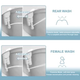 image-SAMODRA Right/Left Hand Toitet Bidet Sprayer Non-Electric Dual Nozzle Bidet Toilet Seat Hygienic Shower For Bathroom Accessories