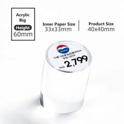 image-Acrylic Price Tag Paper Holder Display Stand Table Mini Price Cubes Jewelry Label Sign Watch Tag