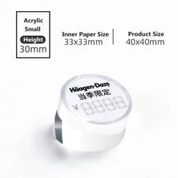 image-Acrylic Price Tag Paper Holder Display Stand Table Mini Price Cubes Jewelry Label Sign Watch Tag