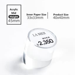 image-Acrylic Price Tag Paper Holder Display Stand Table Mini Price Cubes Jewelry Label Sign Watch Tag