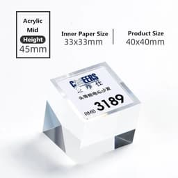 image-Acrylic Price Tag Paper Holder Display Stand Table Mini Price Cubes Jewelry Label Sign Watch Tag