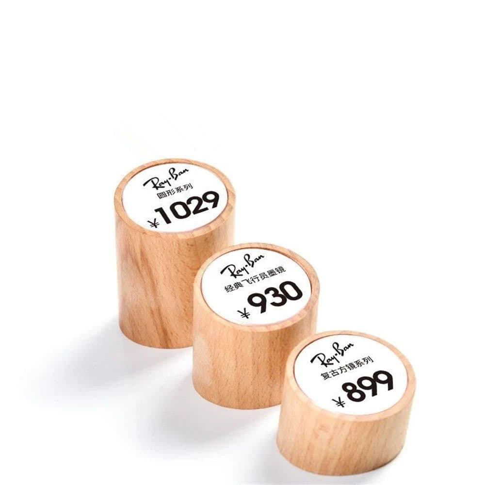 image-Acrylic Price Tag Paper Holder Display Stand Table Mini Price Cubes Jewelry Label Sign Watch Tag