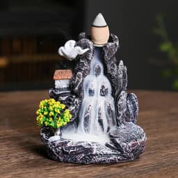 image-Waterfall Backflow Incense Burner Mountains River Fragrance Backflow Aroma Smoke Sandalwood Aromatherapy Ornament Relaxing Gift