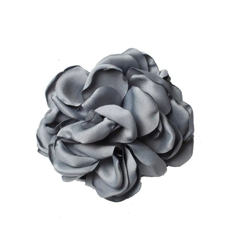 image-Fashion Girls Elegance Beauty Ribbon Hair Clips Large Fabric Flowers Plastic Hair Claws Headbands For Women Hair Accessories