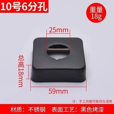 image-Black Shower Faucet trim Decorative Cover plate Stainless Steel Water Pipe Wall hole Covers plug Kitchen Bathroom Accessories