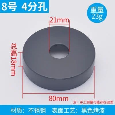 image-Black Shower Faucet trim Decorative Cover plate Stainless Steel Water Pipe Wall hole Covers plug Kitchen Bathroom Accessories
