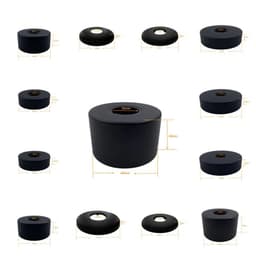image-Black Shower Faucet trim Decorative Cover plate Stainless Steel Water Pipe Wall hole Covers plug Kitchen Bathroom Accessories