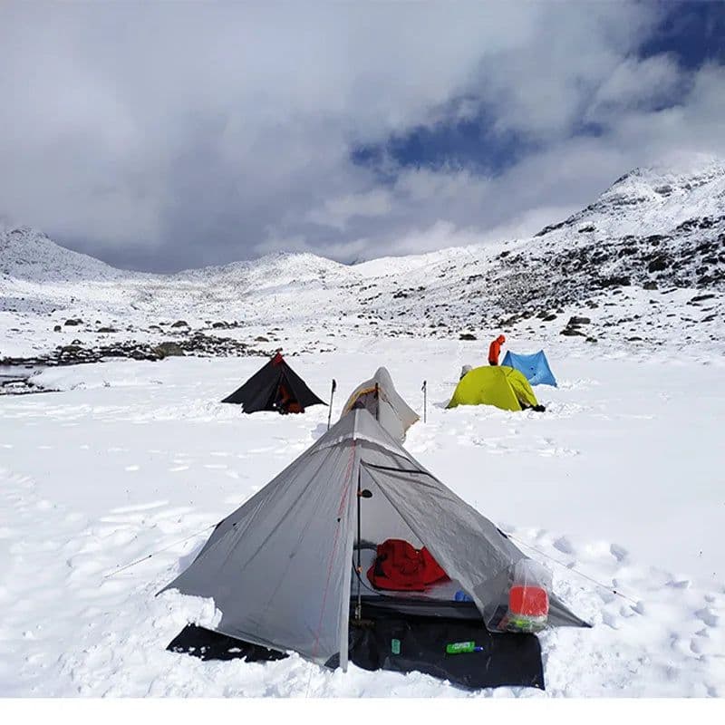 image-3F UL GEAR LanShan 1 pro 1 Person Outdoor Ultralight Camping Tent 3/4 Season 230*80*125CM Two Side 20D Silnylon