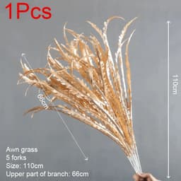 image-Artificial Golden Plants Maple Leaf Christmas Decor Home Living Room Desk Decoration Party Wedding Holiday Flower Arrangement