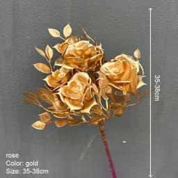 image-Artificial Golden Plants Maple Leaf Christmas Decor Home Living Room Desk Decoration Party Wedding Holiday Flower Arrangement