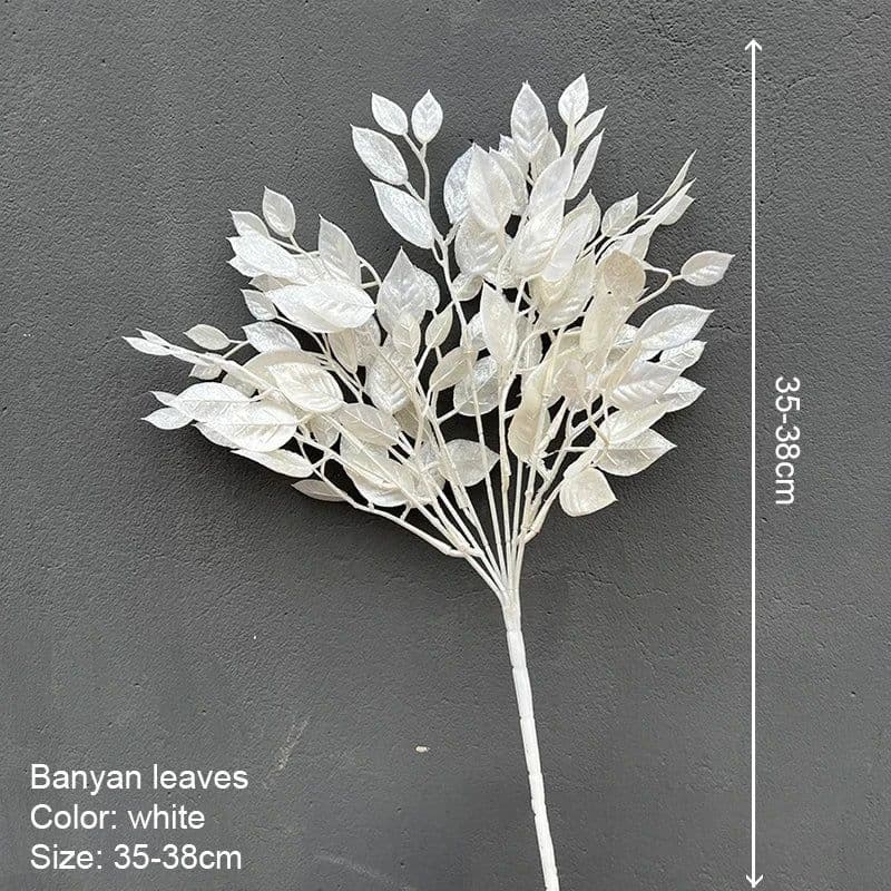 image-Artificial Golden Plants Maple Leaf Christmas Decor Home Living Room Desk Decoration Party Wedding Holiday Flower Arrangement