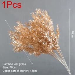 image-Artificial Golden Plants Maple Leaf Christmas Decor Home Living Room Desk Decoration Party Wedding Holiday Flower Arrangement
