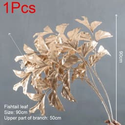 image-Artificial Golden Plants Maple Leaf Christmas Decor Home Living Room Desk Decoration Party Wedding Holiday Flower Arrangement