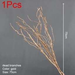 image-Artificial Golden Plants Maple Leaf Christmas Decor Home Living Room Desk Decoration Party Wedding Holiday Flower Arrangement