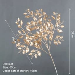 image-Artificial Golden Plants Maple Leaf Christmas Decor Home Living Room Desk Decoration Party Wedding Holiday Flower Arrangement