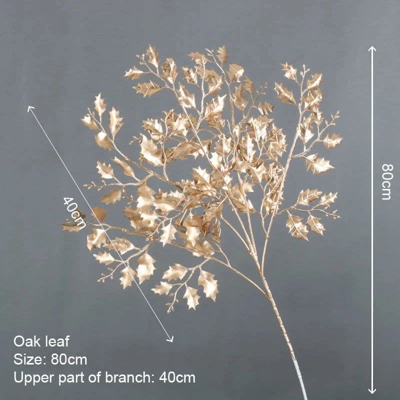 image-Artificial Golden Plants Maple Leaf Christmas Decor Home Living Room Desk Decoration Party Wedding Holiday Flower Arrangement