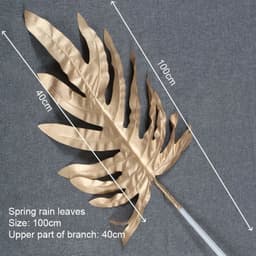image-Artificial Golden Plants Maple Leaf Christmas Decor Home Living Room Desk Decoration Party Wedding Holiday Flower Arrangement