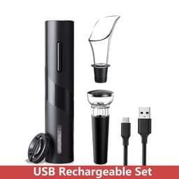 image-Automatic Electric Wine Openers for Beer USB Rechargeable Beer Bottle Openers Corkscrew Wine Beer Cap Opener Kitchen Accessories