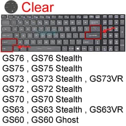 image-Keyboard Cover for MSI GF65 Thin GF63 GF75 Thin GF72 GF72VR GF62 GF62VR Silicone Protector Skin Case Gaming Laptop Accessory 17
