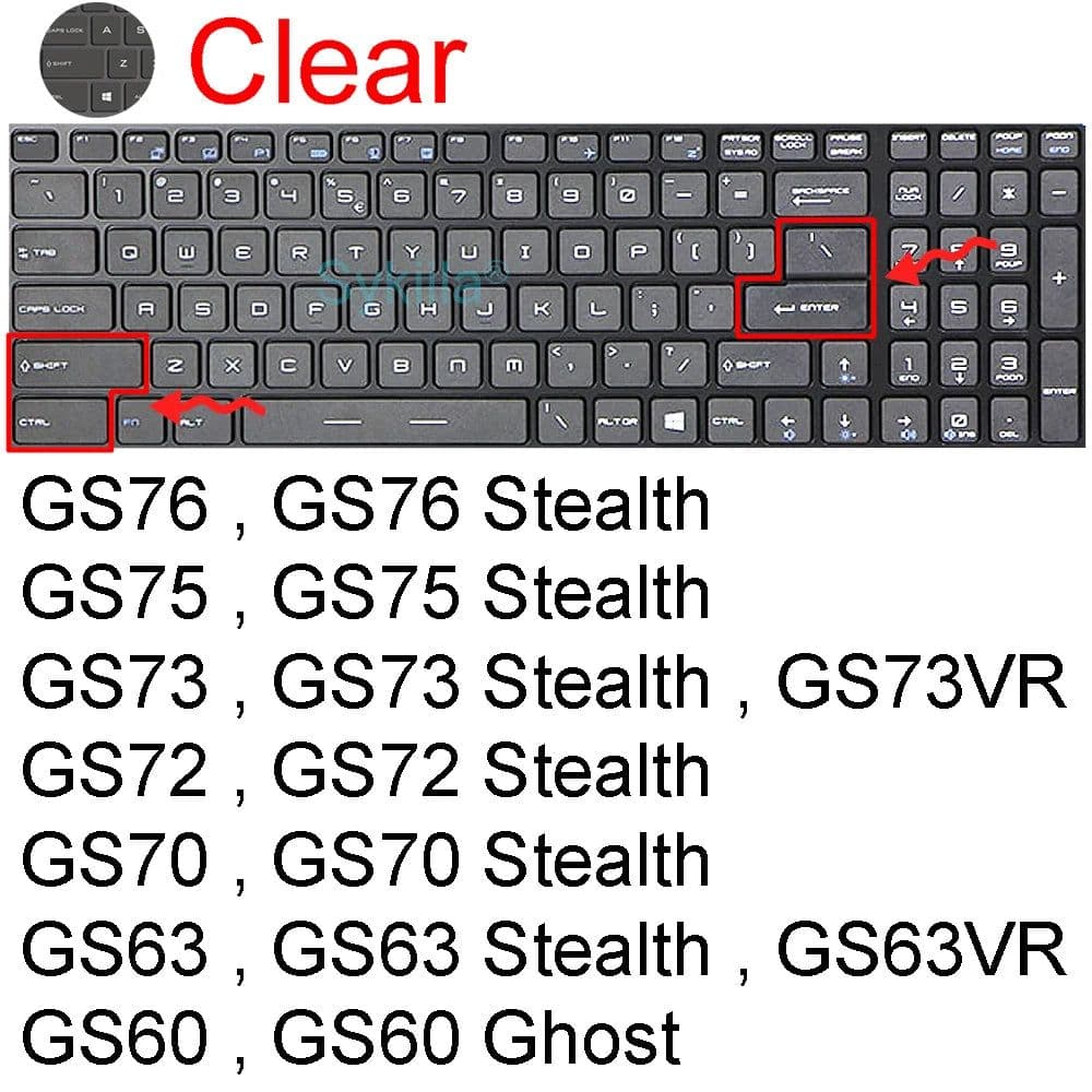 image-Keyboard Cover for MSI GF65 Thin GF63 GF75 Thin GF72 GF72VR GF62 GF62VR Silicone Protector Skin Case Gaming Laptop Accessory 17