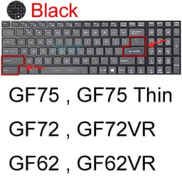 image-Keyboard Cover for MSI GF65 Thin GF63 GF75 Thin GF72 GF72VR GF62 GF62VR Silicone Protector Skin Case Gaming Laptop Accessory 17