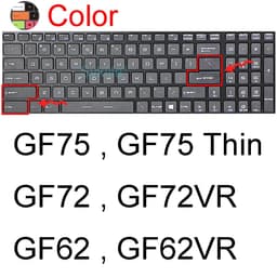 image-Keyboard Cover for MSI GF65 Thin GF63 GF75 Thin GF72 GF72VR GF62 GF62VR Silicone Protector Skin Case Gaming Laptop Accessory 17