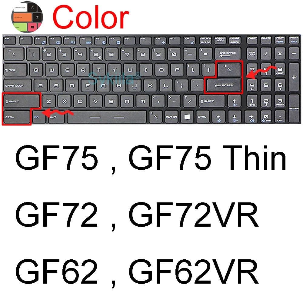 image-Keyboard Cover for MSI GF65 Thin GF63 GF75 Thin GF72 GF72VR GF62 GF62VR Silicone Protector Skin Case Gaming Laptop Accessory 17