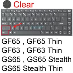 image-Keyboard Cover for MSI GF65 Thin GF63 GF75 Thin GF72 GF72VR GF62 GF62VR Silicone Protector Skin Case Gaming Laptop Accessory 17