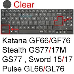 image-Keyboard Cover for MSI GF65 Thin GF63 GF75 Thin GF72 GF72VR GF62 GF62VR Silicone Protector Skin Case Gaming Laptop Accessory 17