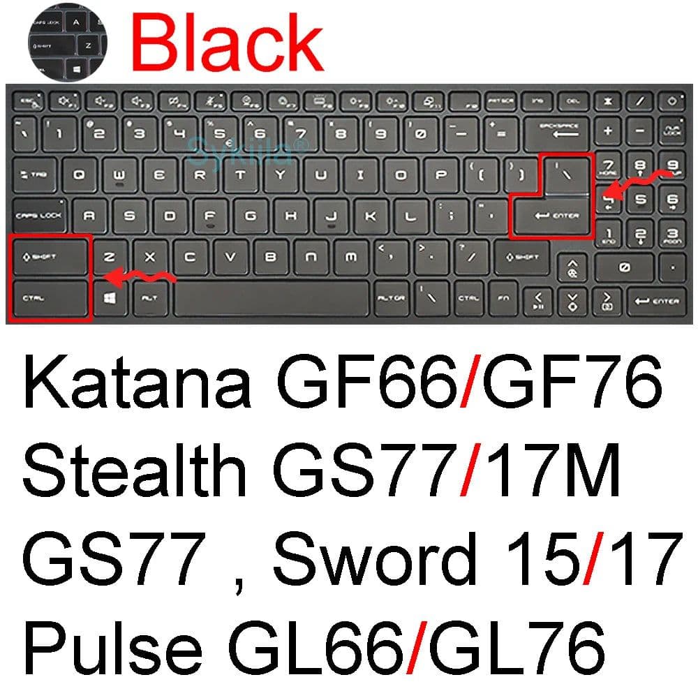 image-Keyboard Cover for MSI GF65 Thin GF63 GF75 Thin GF72 GF72VR GF62 GF62VR Silicone Protector Skin Case Gaming Laptop Accessory 17