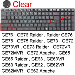 image-Keyboard Cover for MSI GF65 Thin GF63 GF75 Thin GF72 GF72VR GF62 GF62VR Silicone Protector Skin Case Gaming Laptop Accessory 17