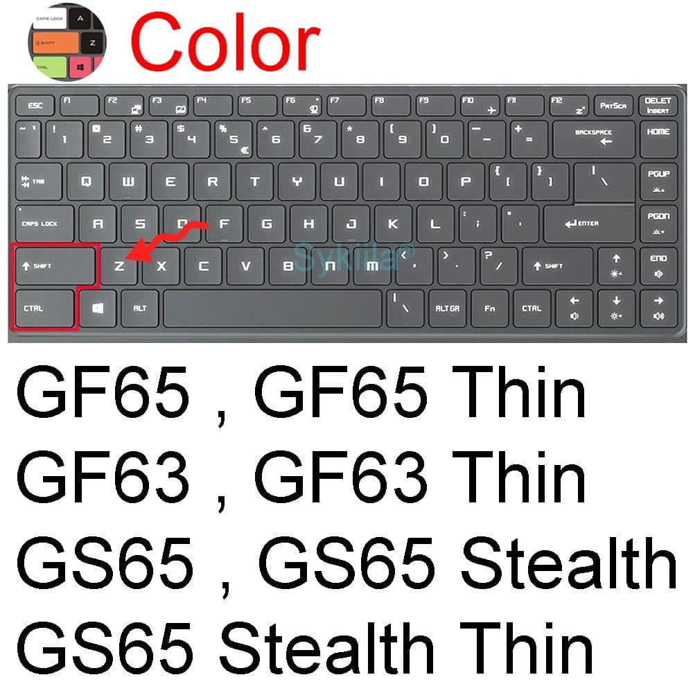 image-Keyboard Cover for MSI GF65 Thin GF63 GF75 Thin GF72 GF72VR GF62 GF62VR Silicone Protector Skin Case Gaming Laptop Accessory 17