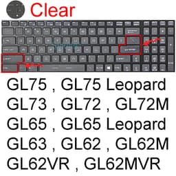 image-Keyboard Cover for MSI GF65 Thin GF63 GF75 Thin GF72 GF72VR GF62 GF62VR Silicone Protector Skin Case Gaming Laptop Accessory 17
