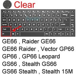 image-Keyboard Cover for MSI GF65 Thin GF63 GF75 Thin GF72 GF72VR GF62 GF62VR Silicone Protector Skin Case Gaming Laptop Accessory 17