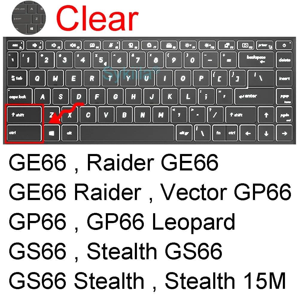 image-Keyboard Cover for MSI GF65 Thin GF63 GF75 Thin GF72 GF72VR GF62 GF62VR Silicone Protector Skin Case Gaming Laptop Accessory 17