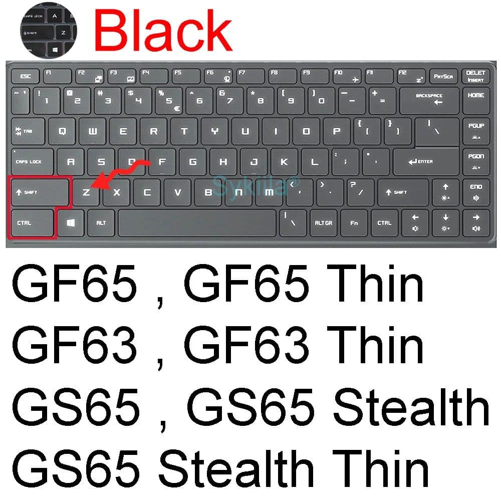 image-Keyboard Cover for MSI GF65 Thin GF63 GF75 Thin GF72 GF72VR GF62 GF62VR Silicone Protector Skin Case Gaming Laptop Accessory 17