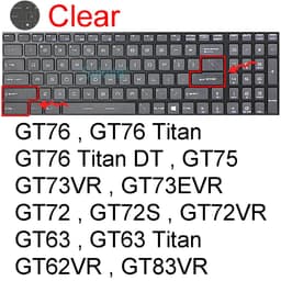 image-Keyboard Cover for MSI GF65 Thin GF63 GF75 Thin GF72 GF72VR GF62 GF62VR Silicone Protector Skin Case Gaming Laptop Accessory 17
